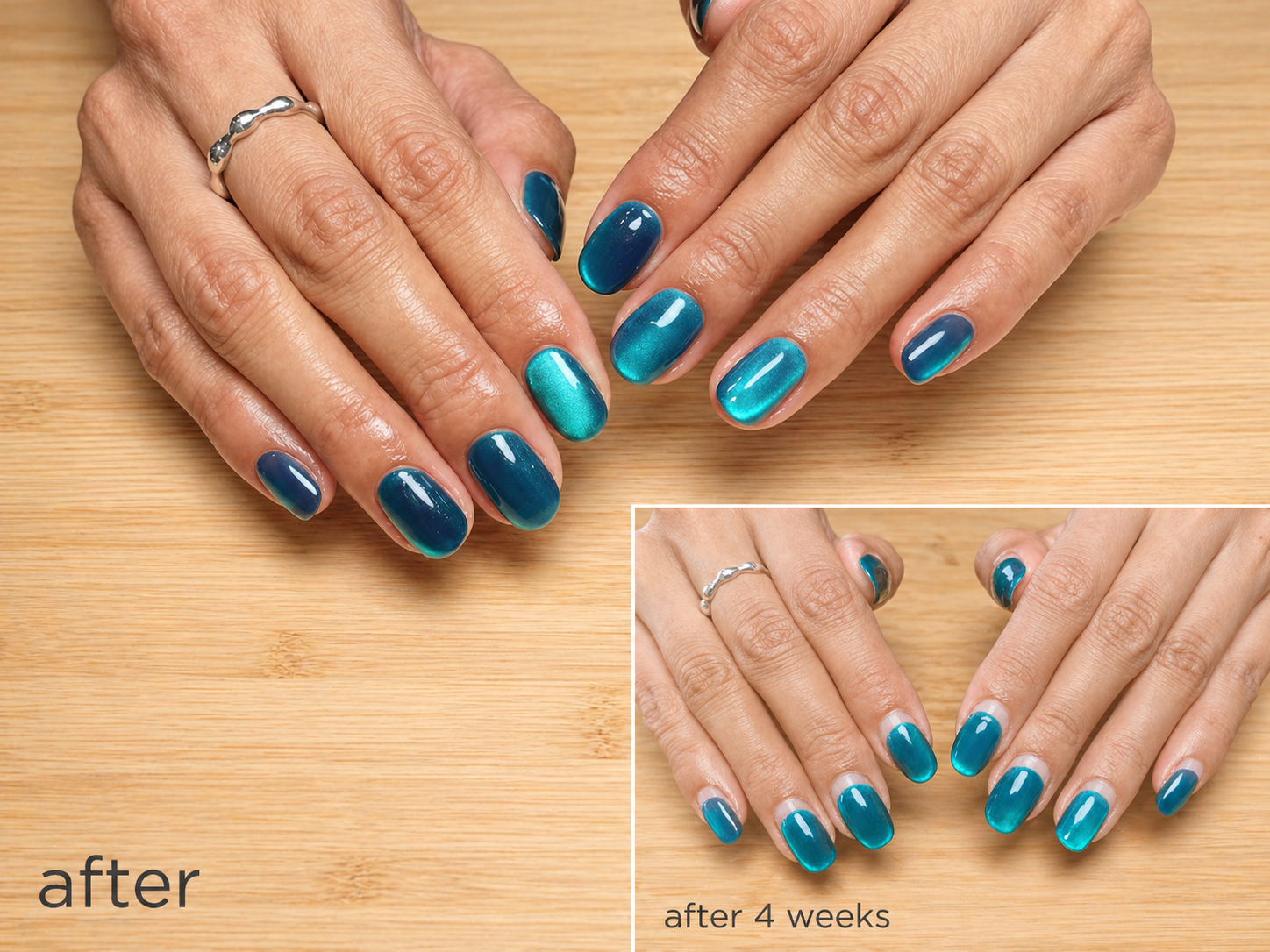 Reinforced Gel Mani with Cat eye