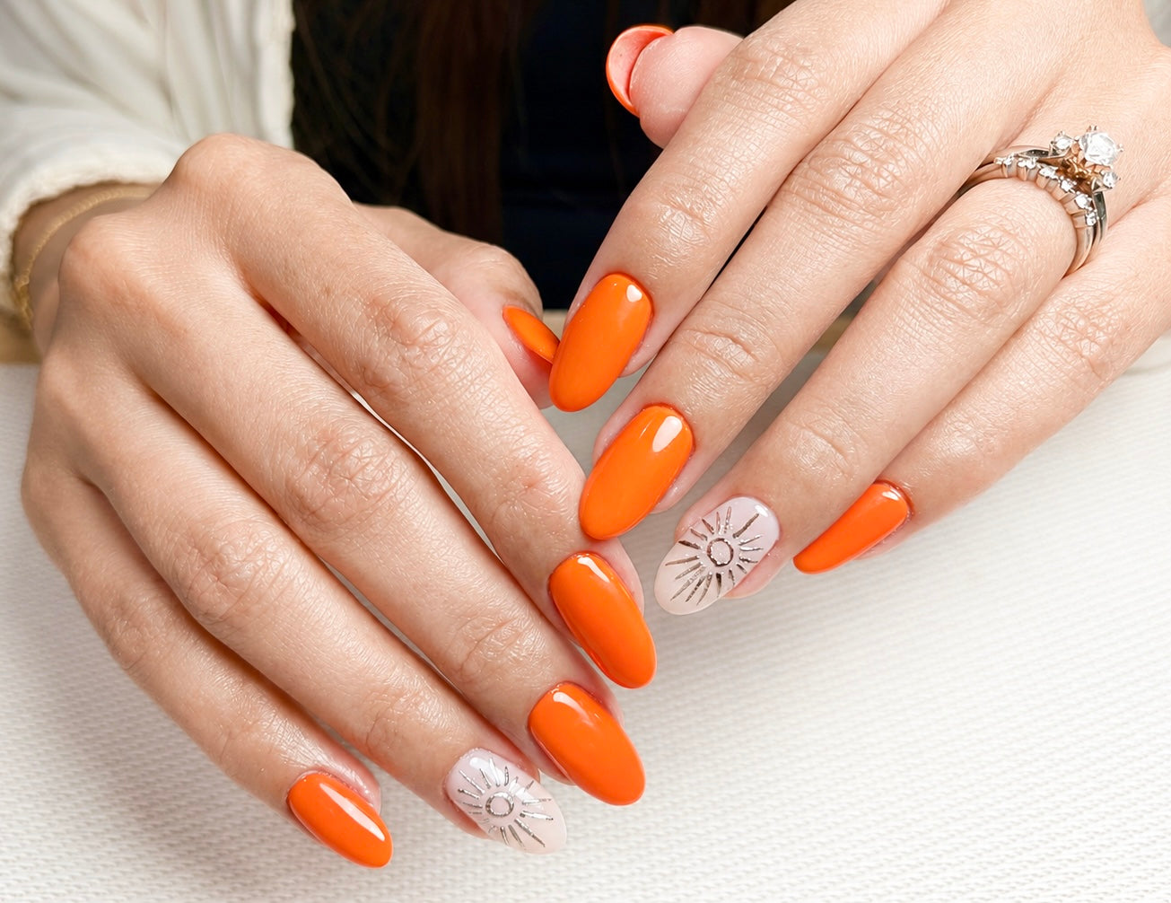 Reinforced Gel Manicure & Sunny Art