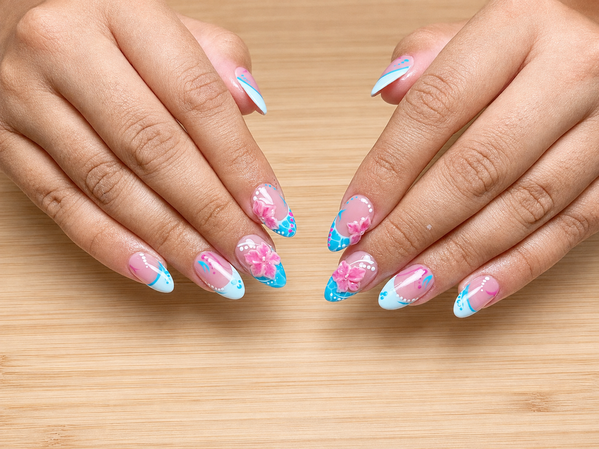 Gel X Extension with Cute Design