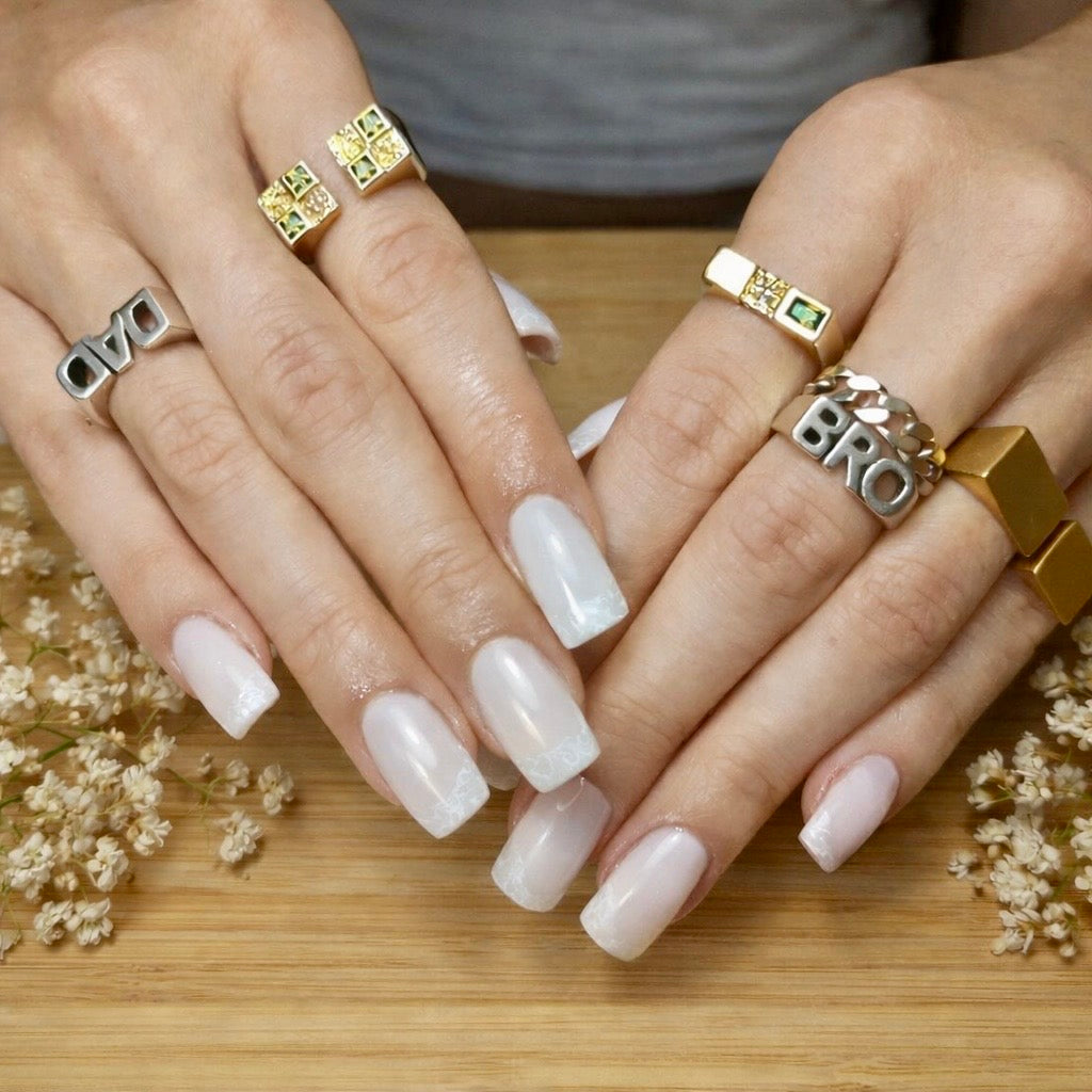 Built Acrygel Extension with Grinded French Tip