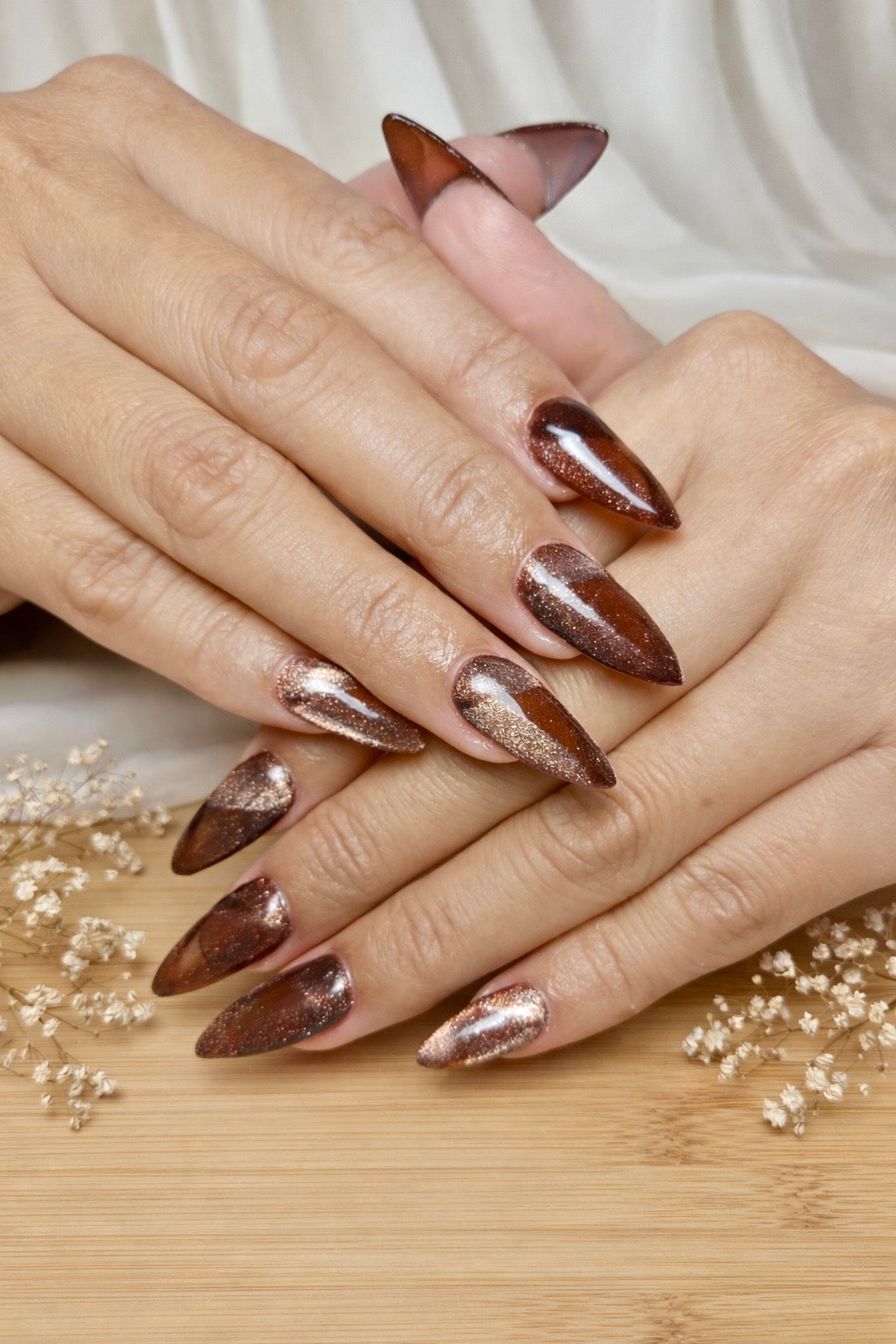 Hardgel Extension with this Cat eye art