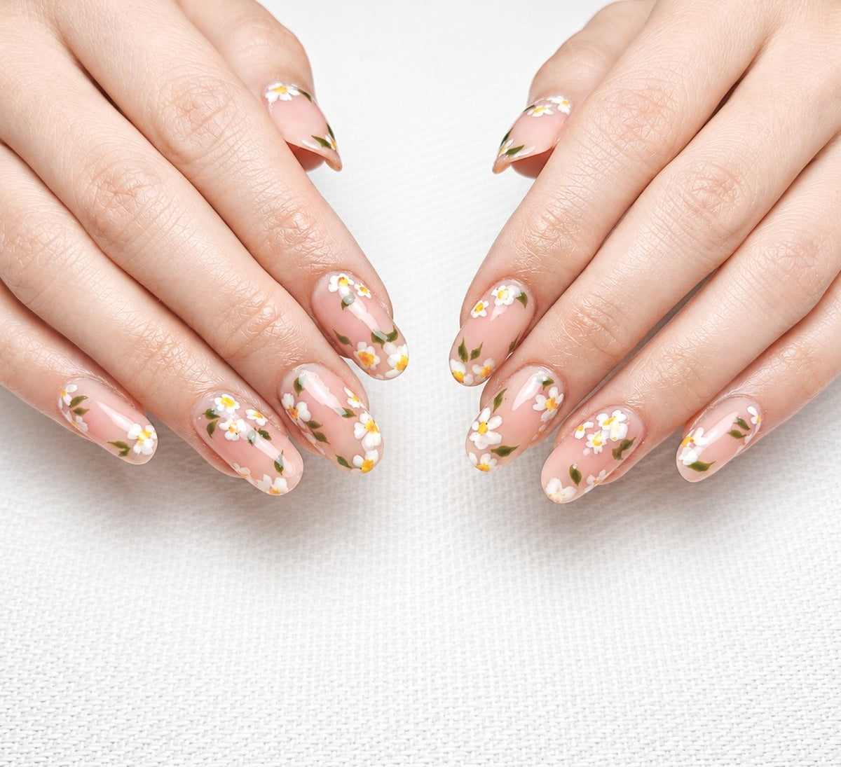Gel X extension with Flowers
